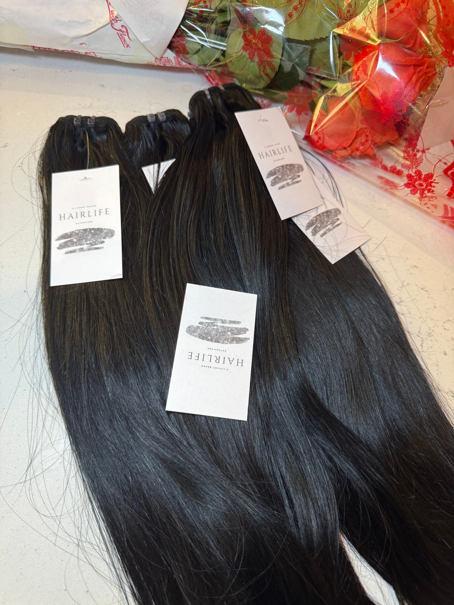 Black Collection Premium Double-Drawn Straight Hair — Luxury Jet Black Bundles