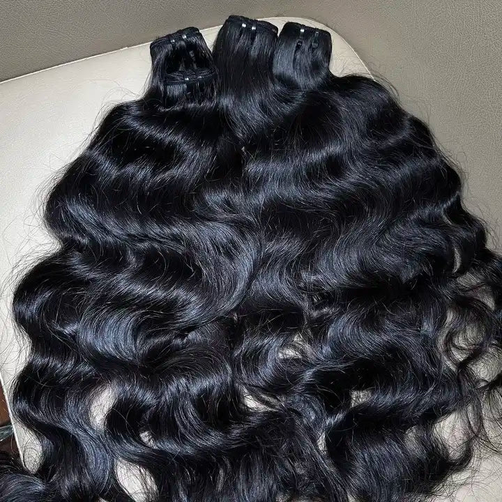 Raw Natural Wavy Vietnamese Hair — Single-Donor, Natural Dark Tone