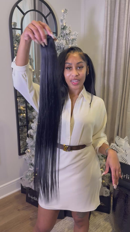 Black Collection Premium Double-Drawn Straight Hair — Luxury Jet Black Bundles